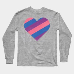 Bisexual Pride Heart Long Sleeve T-Shirt